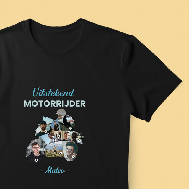 Vorm Van Foto'S: Uitstekend Motorrijder - T-Shirt Voor Heren