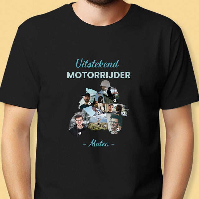 Vorm Van Foto'S: Uitstekend Motorrijder - T-Shirt Voor Heren