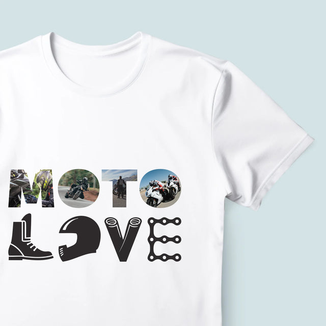 Woord Van Foto'S: Motolove - T-Shirt Voor Heren