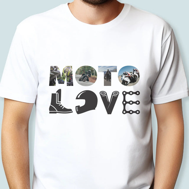 Woord Van Foto'S: Motolove - T-Shirt Voor Heren