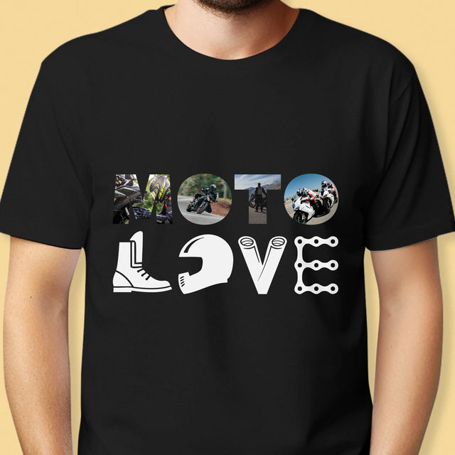 Woord Van Foto'S: Motolove - T-Shirt Voor Heren