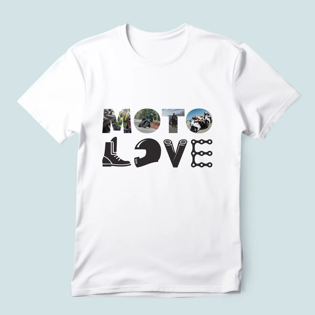 Woord Van Foto'S: Motolove - T-Shirt Voor Heren