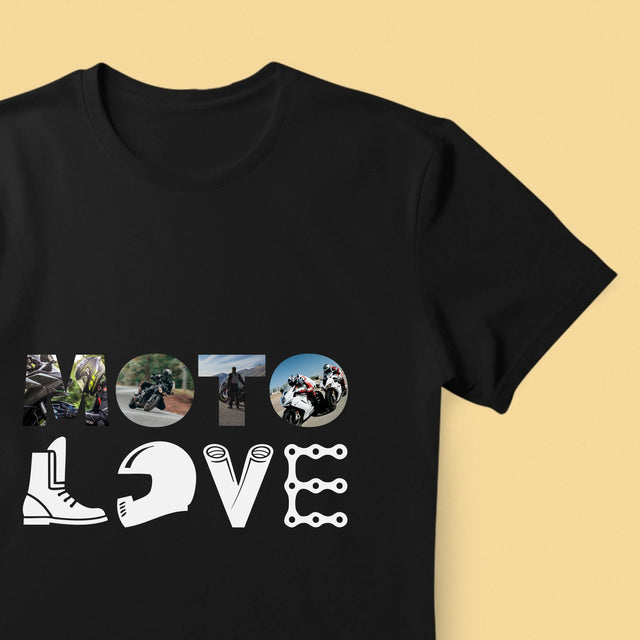 Woord Van Foto'S: Motolove - T-Shirt Voor Heren