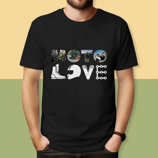 Woord Van Foto'S: Motolove - T-Shirt Voor Heren
