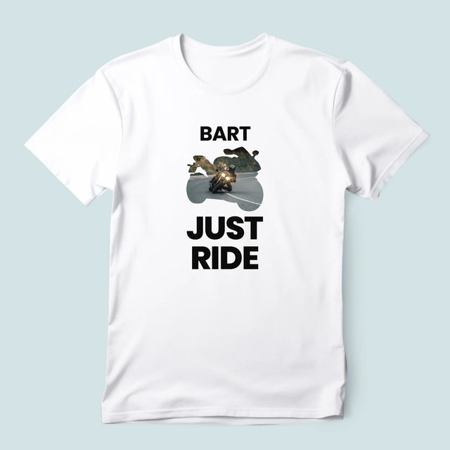 Vorm Van Foto'S: Just Ride - T-Shirt Voor Heren