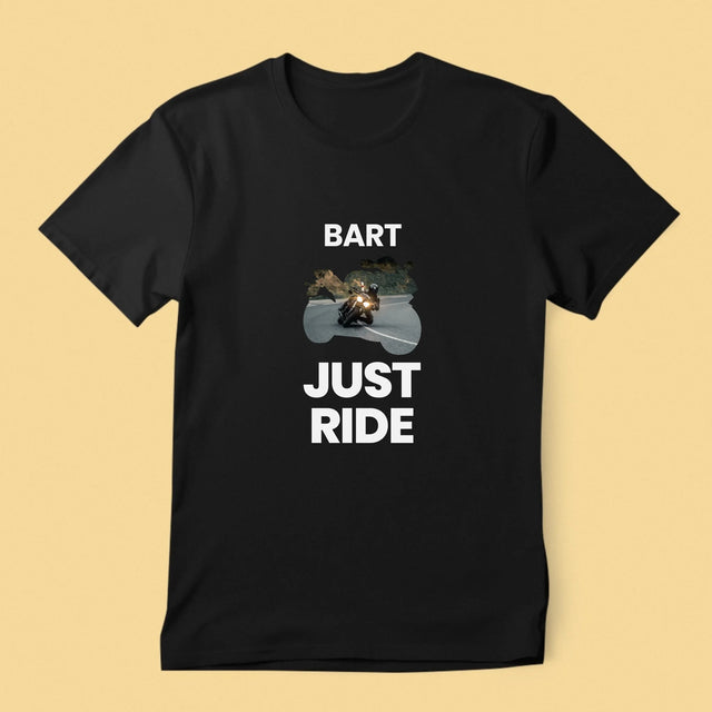 Vorm Van Foto'S: Just Ride - T-Shirt Voor Heren