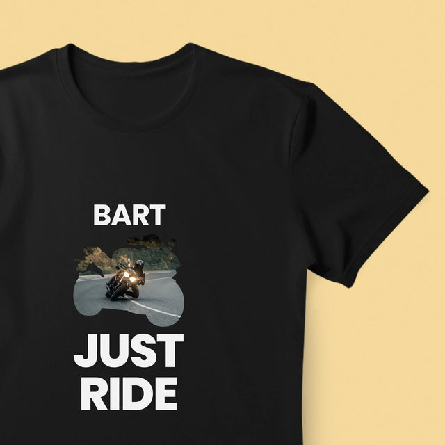 Vorm Van Foto'S: Just Ride - T-Shirt Voor Heren