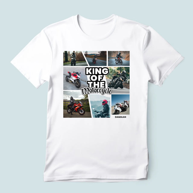 Fotocollage: King Of The Motorcycle - T-Shirt Voor Heren