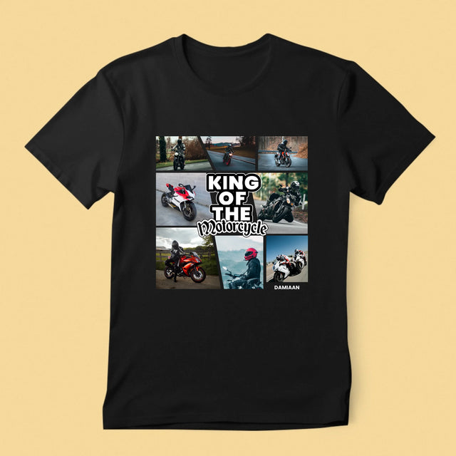 Fotocollage: King Of The Motorcycle - T-Shirt Voor Heren