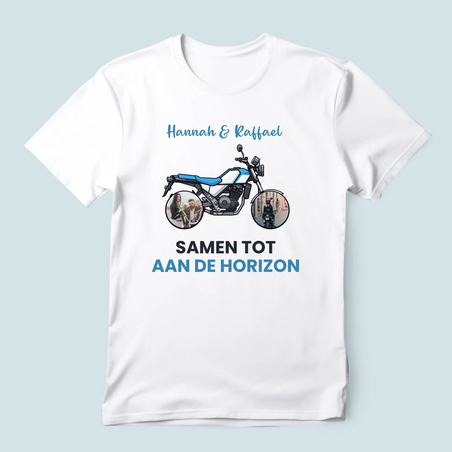 Fotocollage: Samen Tot Aan De Horizon - T-Shirt Voor Heren
