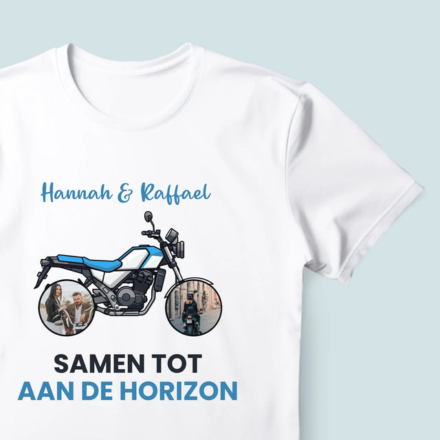 Fotocollage: Samen Tot Aan De Horizon - T-Shirt Voor Heren