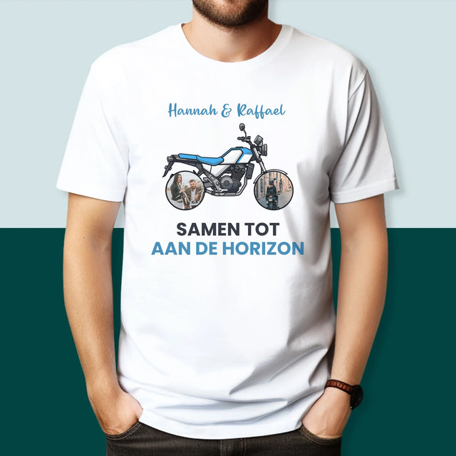 Fotocollage: Samen Tot Aan De Horizon - T-Shirt Voor Heren