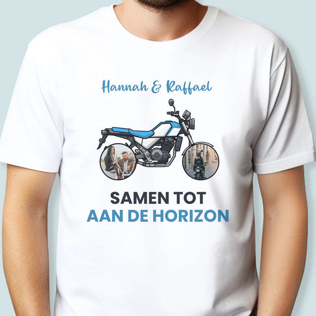 Fotocollage: Samen Tot Aan De Horizon - T-Shirt Voor Heren