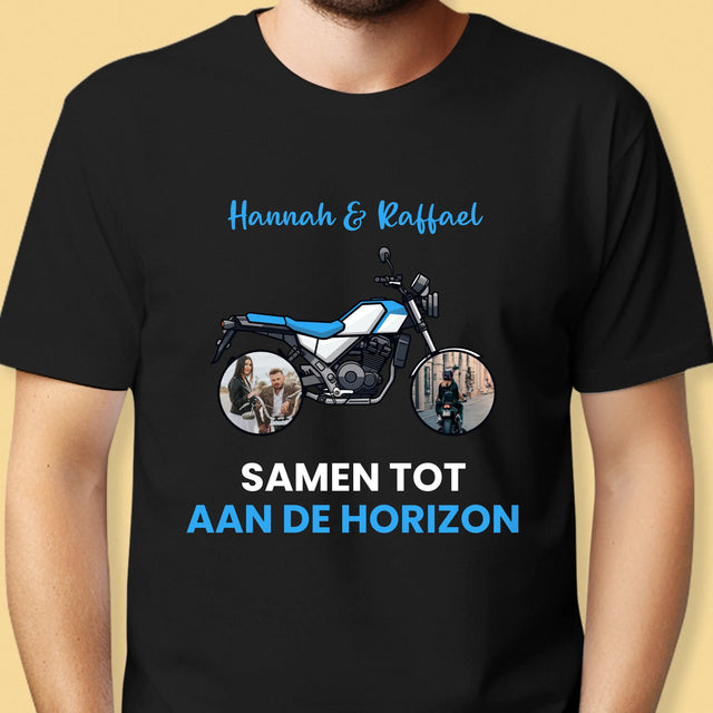 Fotocollage: Samen Tot Aan De Horizon - T-Shirt Voor Heren