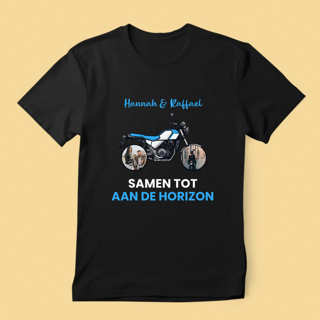 Fotocollage: Samen Tot Aan De Horizon - T-Shirt Voor Heren
