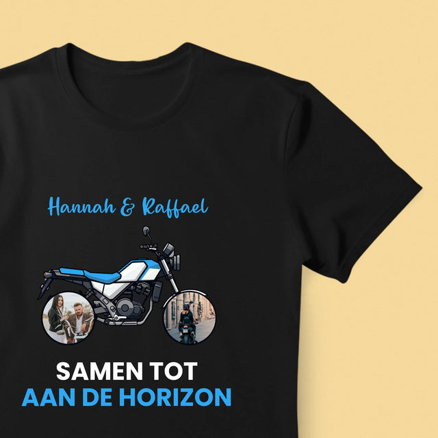 Fotocollage: Samen Tot Aan De Horizon - T-Shirt Voor Heren