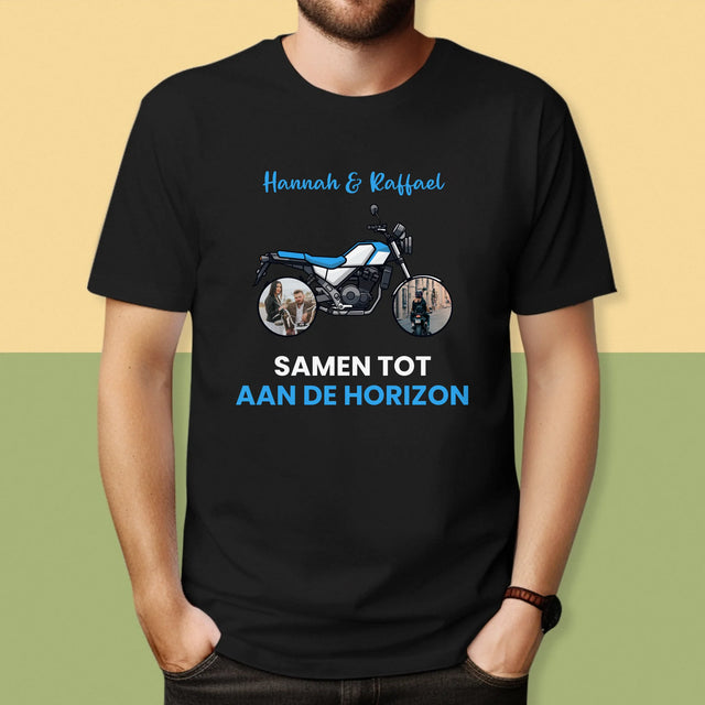 Fotocollage: Samen Tot Aan De Horizon - T-Shirt Voor Heren