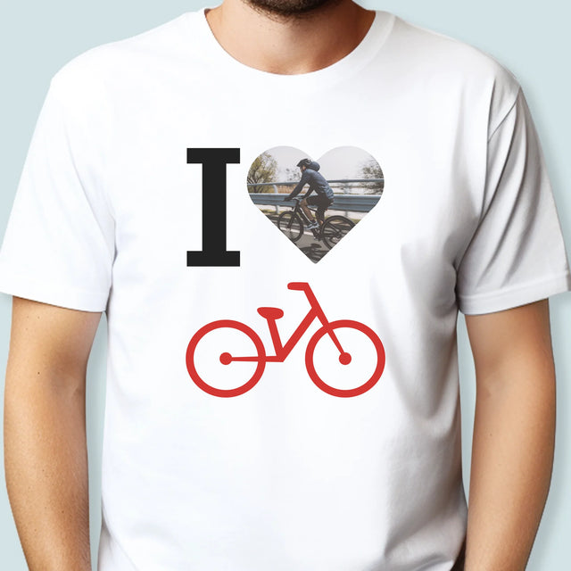 Foto: I Love Fiets - T-Shirt Voor Heren
