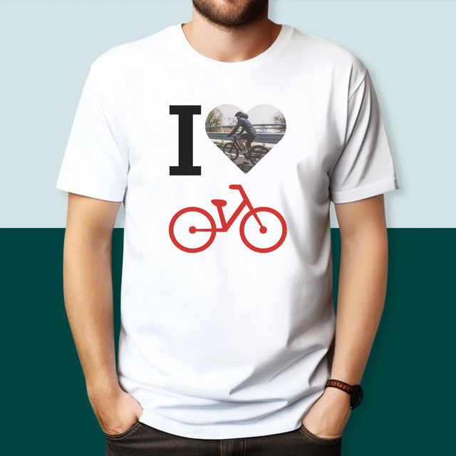Foto: I Love Fiets - T-Shirt Voor Heren