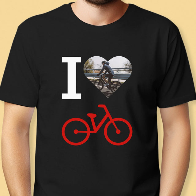 Foto: I Love Fiets - T-Shirt Voor Heren