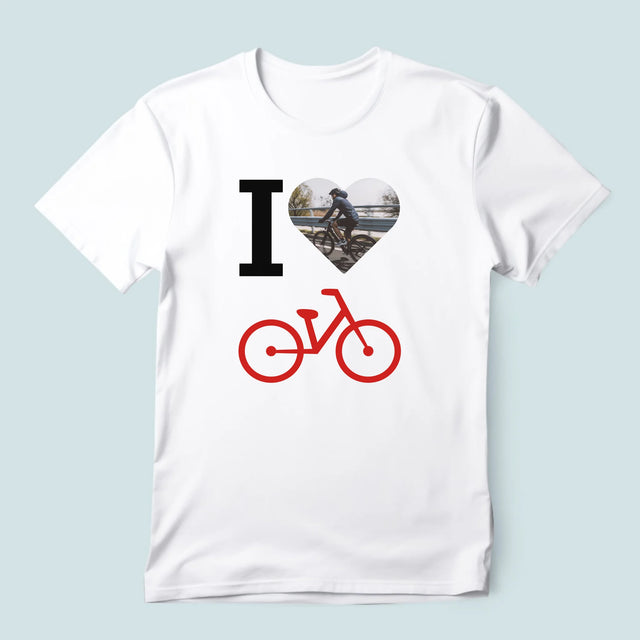 Foto: I Love Fiets - T-Shirt Voor Heren