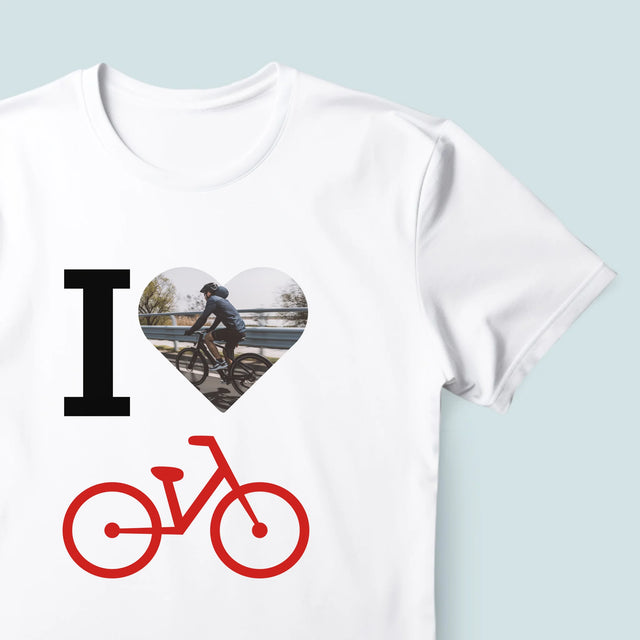 Foto: I Love Fiets - T-Shirt Voor Heren