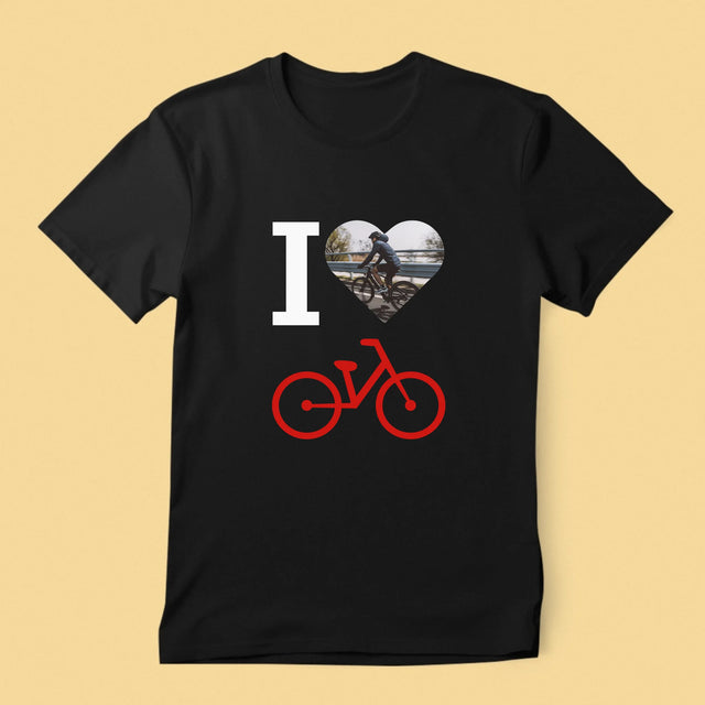 Foto: I Love Fiets - T-Shirt Voor Heren