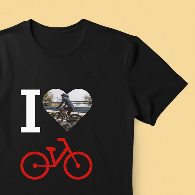 Foto: I Love Fiets - T-Shirt Voor Heren