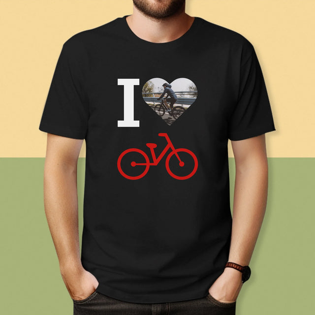 Foto: I Love Fiets - T-Shirt Voor Heren