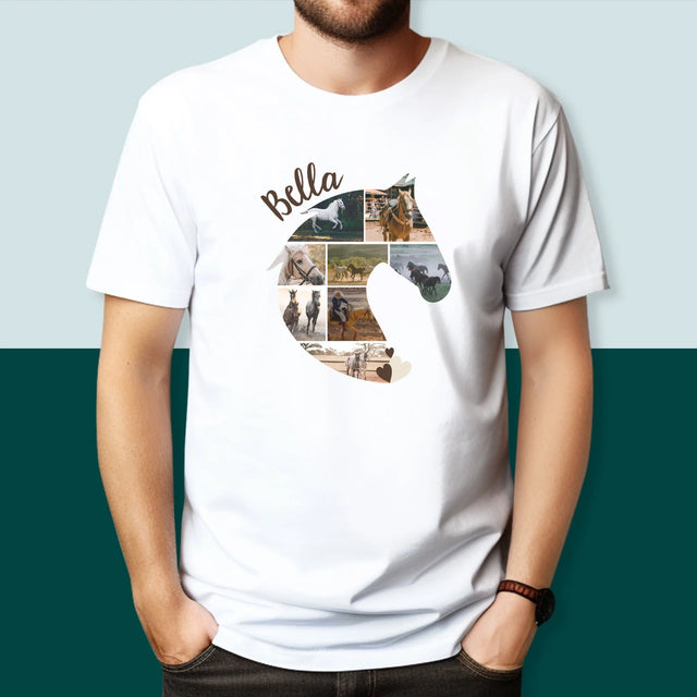 Vorm Van Foto'S: Paard - T-Shirt Voor Heren