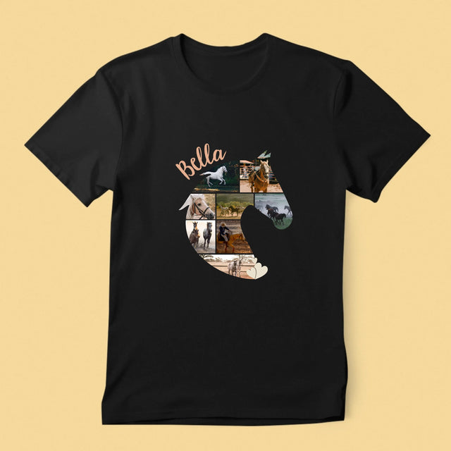 Vorm Van Foto'S: Paard - T-Shirt Voor Heren