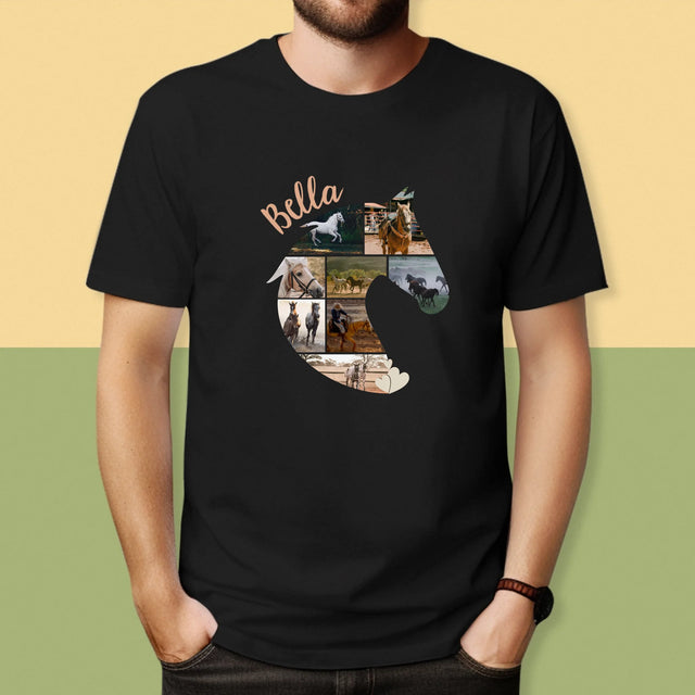 Vorm Van Foto'S: Paard - T-Shirt Voor Heren