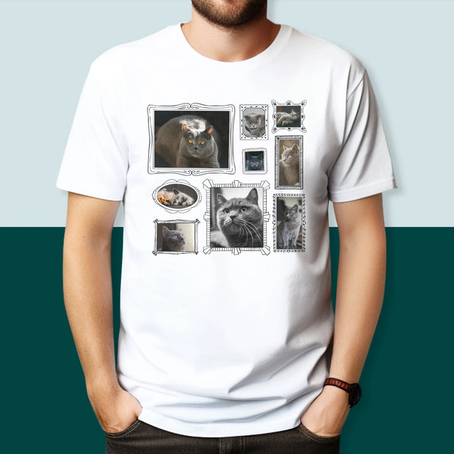 Fotocollage: Fotomuur Met Jouw Huisdier - T-Shirt Voor Heren