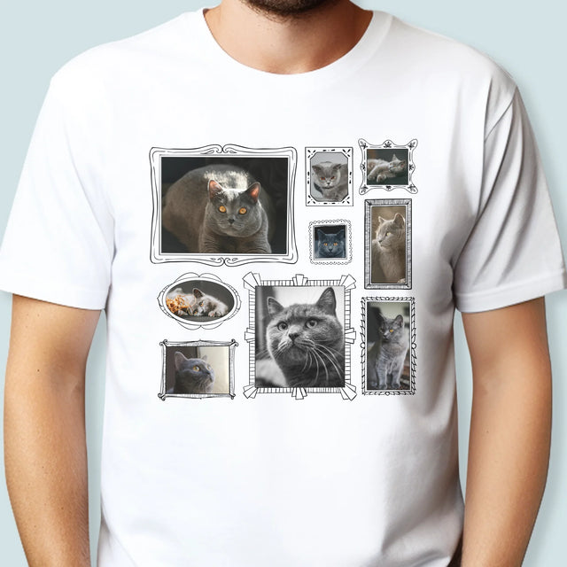 Fotocollage: Fotomuur Met Jouw Huisdier - T-Shirt Voor Heren