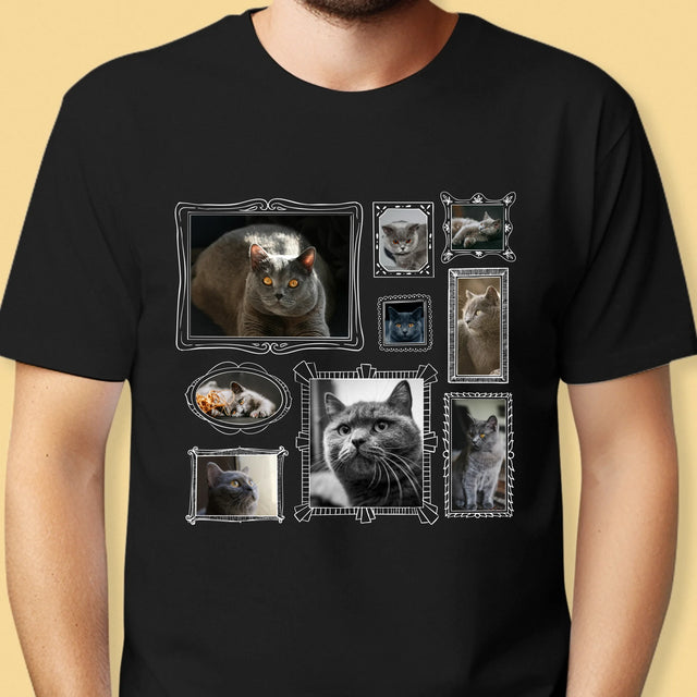Fotocollage: Fotomuur Met Jouw Huisdier - T-Shirt Voor Heren
