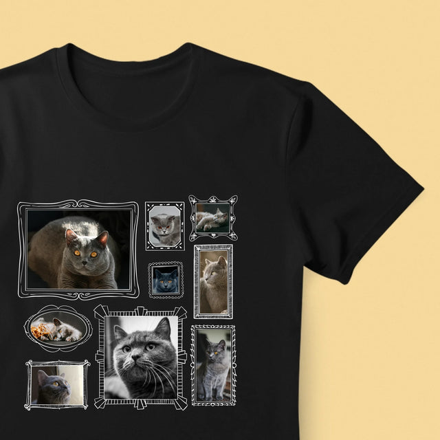 Fotocollage: Fotomuur Met Jouw Huisdier - T-Shirt Voor Heren