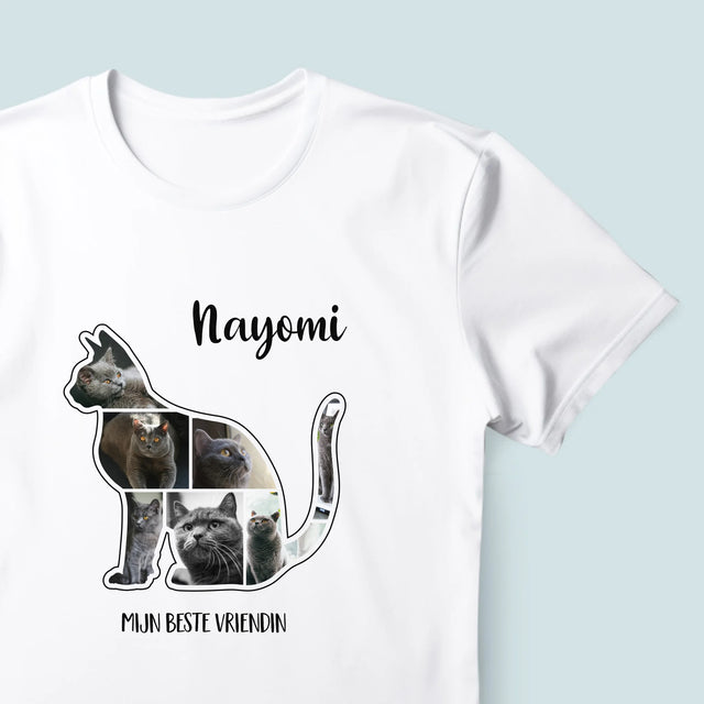 Vorm Van Foto'S: Kat Is De Beste Vriend - T-Shirt Voor Heren