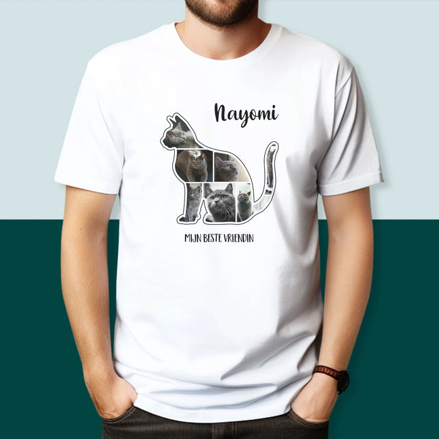 Vorm Van Foto'S: Kat Is De Beste Vriend - T-Shirt Voor Heren