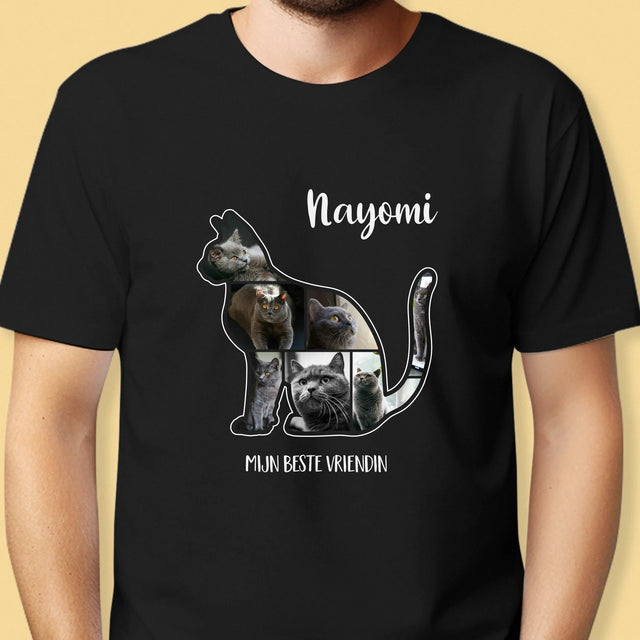 Vorm Van Foto'S: Kat Is De Beste Vriend - T-Shirt Voor Heren