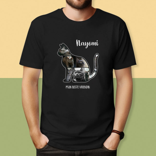 Vorm Van Foto'S: Kat Is De Beste Vriend - T-Shirt Voor Heren