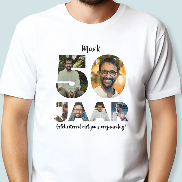 Woord Van Foto'S: 50 Jaar - T-Shirt Voor Heren
