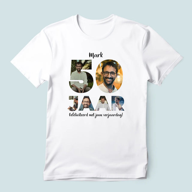 Woord Van Foto'S: 50 Jaar - T-Shirt Voor Heren