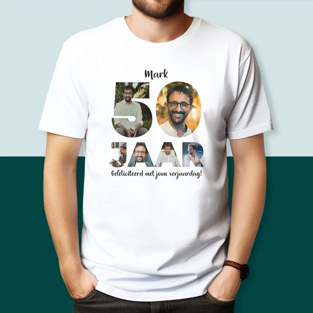 Woord Van Foto'S: 50 Jaar - T-Shirt Voor Heren