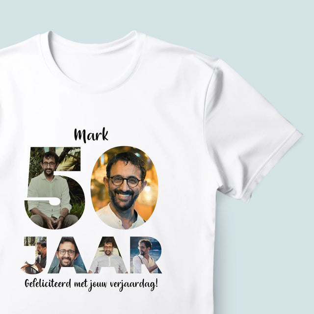 Woord Van Foto'S: 50 Jaar - T-Shirt Voor Heren