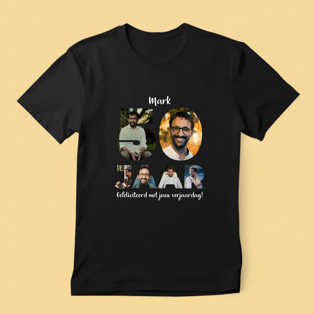 Woord Van Foto'S: 50 Jaar - T-Shirt Voor Heren