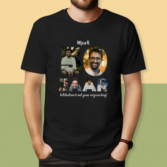 Woord Van Foto'S: 50 Jaar - T-Shirt Voor Heren