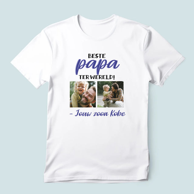 Fotocollage: Papa - T-Shirt Voor Heren