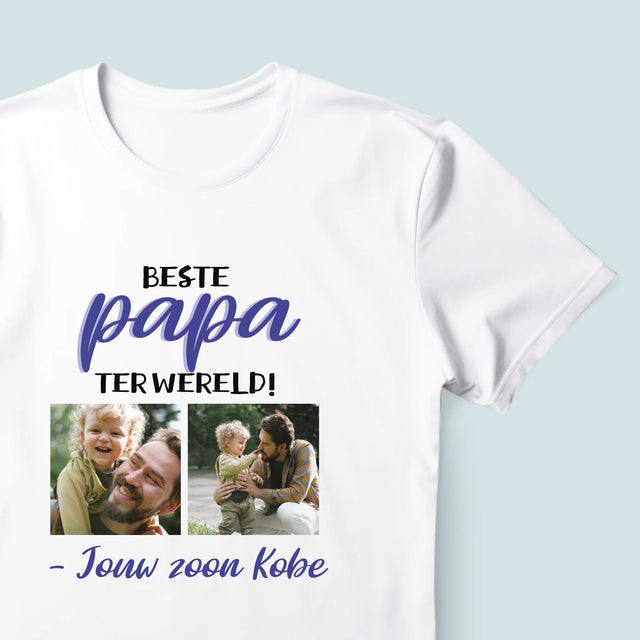 Fotocollage: Papa - T-Shirt Voor Heren