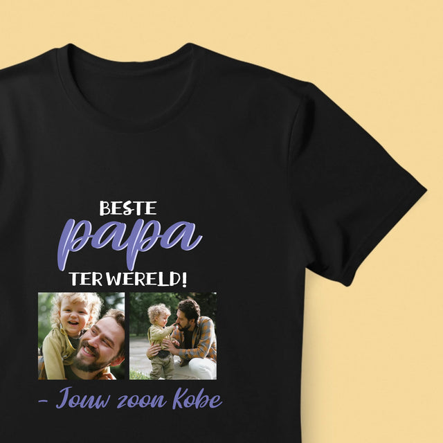 Fotocollage: Papa - T-Shirt Voor Heren
