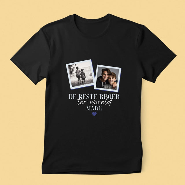 Fotocollage: De Beste Broer - T-Shirt Voor Heren